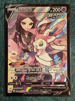 POKEMON Sylveon V & VMAX Brilliant Stars Full Art Trainer Gallery Card LOT NM-M - Image 2