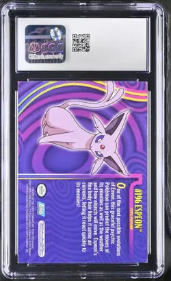 Pokemon Espeon 196 Silver Foil Topps Johto League Champions - CGC 8 - Image 2