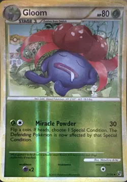 Gloom 27/90 Uncommon HGSS Undaunted Reverse Holo Lightly Played - Image 1