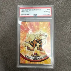 NEW PSA 10 Arcanine 59 TOPPS 1999 TV Animation 2nd Print Vintage Pokemon NM - Image 1