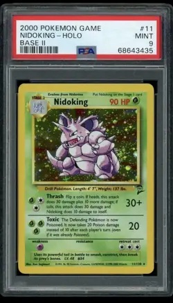 Nidoking Holo #11 - PSA 9 Mint WOTC – 1999 unlimited Base Set - Pokemon TCG - Image 1