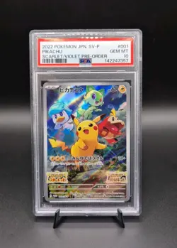 PSA 10 Japanese Pikachu 001/SV-P Promo Pre-Order Scarlet & Violet Pokemon Card - Image 1