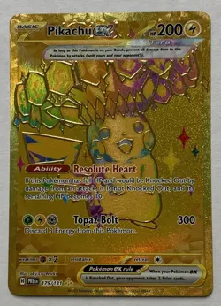Pokemon Prismatic Evolutions Pikachu ex 179/131 Gold Hyper Rare NM - Image 1