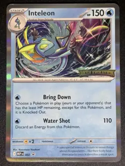 Inteleon #002 STAMPED Promo Mega Evolution Pokemon Card TCG - Image 1