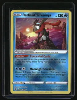 Pokemon Astral Radiance Radiant Greninja NM 46/189 - Image 1