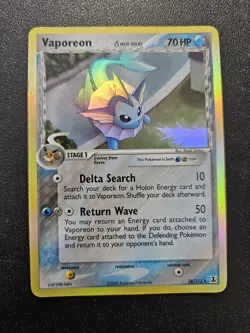 Pokemon EX Delta Species Vaporeon Holo Rare 18/113 NEAR MINT - Image 1