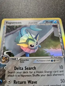 Pokemon EX Delta Species Vaporeon Holo Rare 18/113 NEAR MINT - Image 2