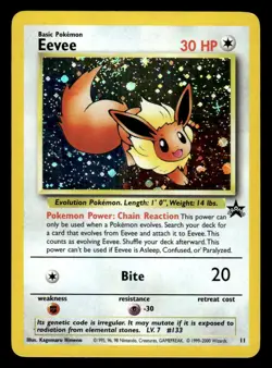 Pokemon TCG WoTC Promo #11/53 Eevee LP - Image 1