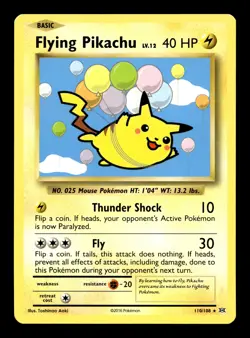 Flying Pikachu 110/108 XY - Evolutions Secret Rare Pokemon TCG - Image 1