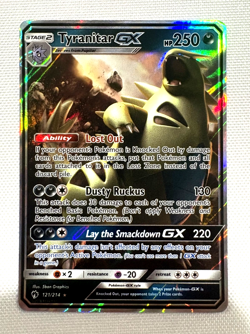 Tyranitar GX 121/214 Holo Rare GX Lost Thunder Pokemon TCG - Image 1