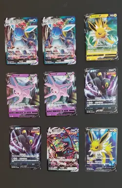 pokemon korean eevee heroes 21 Card Lot Set All Near Mint RAINBOW GLACION HIT - Image 3