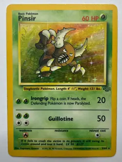 Pokemon TCG Pinsir Jungle 9/64 Holo Unlimited Holo Rare - Image 1