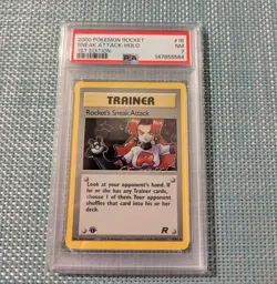 Pokemon 2000 1st Edition Rocket Sneak Attack Holo PSA 7 - Image 1