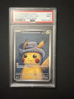 Pokemon Pikachu with Grey Felt Hat Van Gogh 085 Promo PSA 9 Graded MINT - Image 1