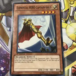 Elemental HERO Captain Gold #LCGX-EN026 1st Edition Yugioh Card - Image 1