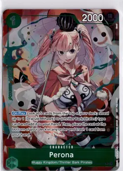 Perona OP09-034 R Foil One Piece Heroine’s Edition Dash Pack Trading Card - Image 1