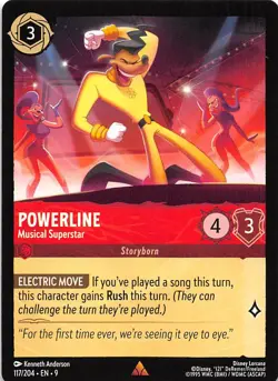 Powerline - Musical Superstar 117/204 Fabled Disney Lorcana - Image 1