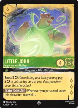 Little John Impermanent Outlaw 92/204 Whispers in the Well Disney Lorcana - Image 1