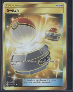 Switch (Secret) 160/149 Holo Secret Rare SM Base Set Pokemon Lightly Played - Image 1