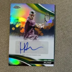 HOLGER RUNE 2025 Topps Chrome Tennis AUTO Autograph Refractor Card. 37/99 - Image 1