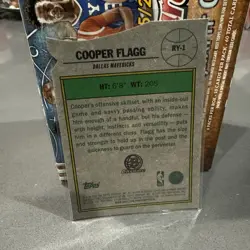 2025-26 Bowman Chrome Basketball #RY-1 Cooper Flagg Rookie Of The Year Favorites - Image 2
