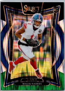 2024 Panini Select Black & Green Shock Prizm Malik Nabers New York Giants RC - Image 1