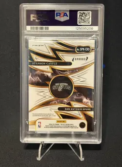 2024 PANINI SELECT SPARKS MEM #SPKCAS STEPHON CASTLE ROOKIE RC PSA 9 - Image 2