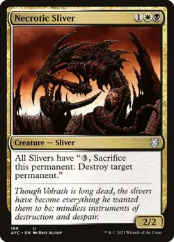 1x Necrotic Sliver NM Eng MTG - AFR Commander - Image 1