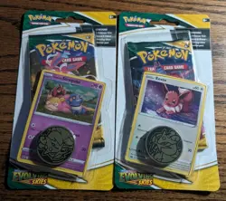 Pokemon TCG: Evolving Skies Checklane Blister Eevee & Slowpoke Set New Sealed - Image 1