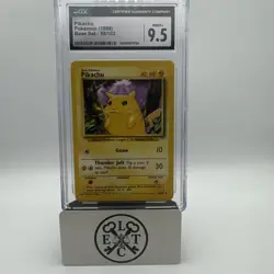Pokemon Pikachu Base Set Yellow Cheeks CGC 9.5 Mint - Image 1