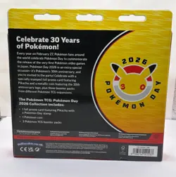 Pokemon Day 2026 Collection Box / Pikachu 30th Anniversary Promo Factory Sealed - Image 2