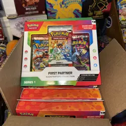 6x Pokemon TCG First Partner Illustration Collection Series 6 Box Sealed 6x - Image 1