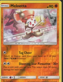 Meloetta Reverse Holo - 123/236 - Unified Minds Pokemon - Image 1
