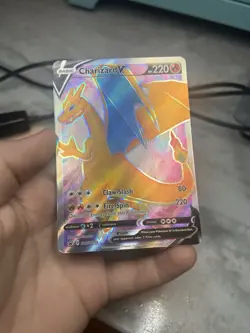 FULL ART Charizard V MINT PROMO Pokemon SWSH050 Champion's Path Holo - Image 1