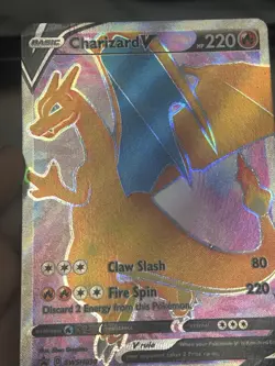 FULL ART Charizard V MINT PROMO Pokemon SWSH050 Champion's Path Holo - Image 2