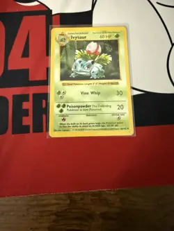 Pokemon TCG Ivysaur 30/102 Base Set Shadowless Uncommon MP - Image 1
