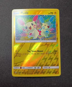 Plusle Common Reverse Holo Shining Legends 33/73 LP Pokemon TCG - Image 1