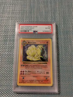 1999 Pokemon Ninetales Holo Shadowless PSA 6 - Image 1