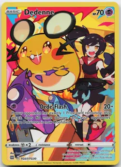 Dedenne TG07/TG30 Holo Brilliant Stars Trainer Gallery Pokemon NM - Image 1