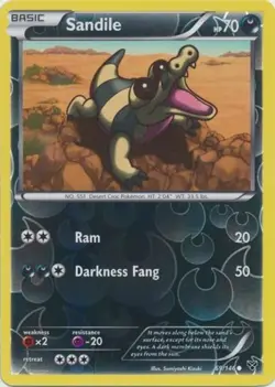 Pokemon - Sandile - 69/146 - Common - XY - Base Set - LP - Image 1