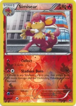 Pokemon - Simisear - 16/99 - Rare - Reverse Holo - BW - Next Destinies - LP - Image 1