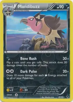 Pokemon - Mandibuzz - 69/98 - Rare - Reverse Holo - Emerging Powers - NM - Image 1