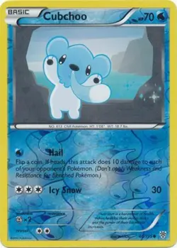 Pokemon - Cubchoo - 40/135 - Common - Reverse Holo - BW Plasma Storm - NM - Image 1