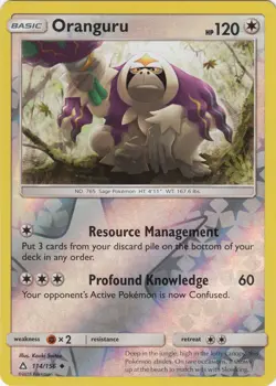 Pokemon - Oranguru - 114/156 - Uncommon - Reverse Holo - Sun and Moon Ultra Pris - Image 1