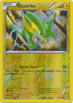 Pokemon - Electrike - 42/124 - Common - Reverse Holo - BW - Dragons Exalted - NM - Image 1