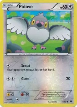 Pokemon - Pidove - 83/99 - Common - Reverse Holo - BW - Next Destinies - NM - Image 1