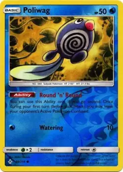Pokemon - Poliwag - 36/214 - Common - Reverse Holo - Sun & Moon Unbroken Bonds - - Image 1