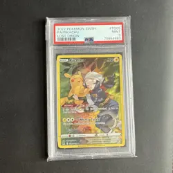 Pokemon Sword & Shield Lost Origin Pikachu Full Art #TG05 2022 PSA 9 - Image 1