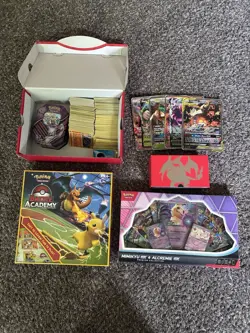 Huge Pokemon Lot!!! Unopened Box,Pokemon Board,Lots Of Singles! And So Much More - Image 1
