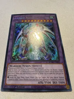 Yu-Gi-Oh! Armed Neos BLMR-EN002 1st Ed Secret Rare HP Front, NM Back (photos) - Image 1